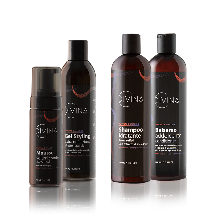 Shampoo Idratante per capelli mossi, ricci, super-ricci, afro  Natural&Amazing di DIVINA BLK con estratti di melograno (400ml) :  : Bellezza